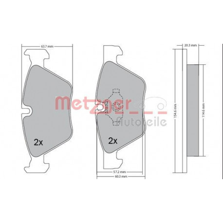  Kit de plaquettes de frein, frein à disque ()