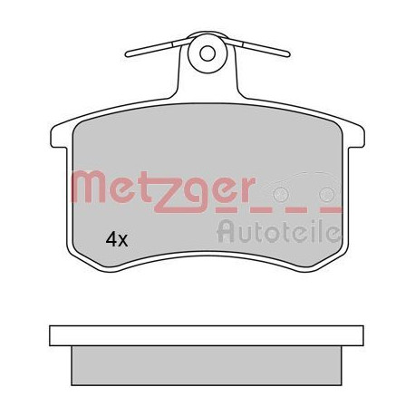  Kit de plaquettes de frein, frein à disque ()