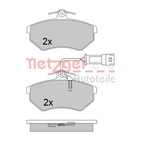  Kit de plaquettes de frein, frein à disque ()