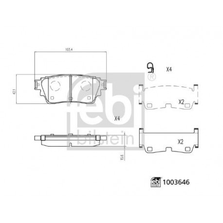  Kit de plaquettes de frein, frein à disque ()